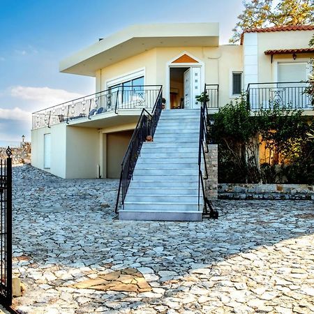 Villa Afroditi In Chania Near Airport With Private Pool, Free Wi-Fi, Souda Bay Views, Garden Oasis Kounoupidhianá Exterior photo
